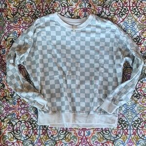 Rylee + Cru Checked Sweatshirt